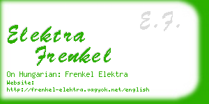 elektra frenkel business card